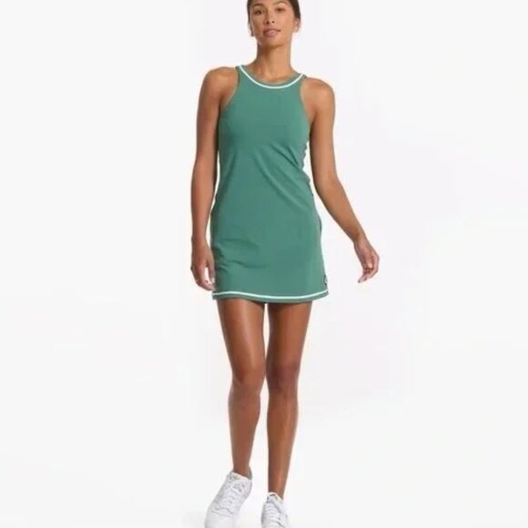 Vuori Volley Dress in Green Tennis Workout Athletic Mint White Medium M VW604 - Picture 2 of 14